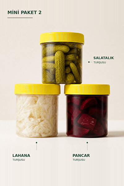 Tarihi Kemerburgaz Turşucusu Mini Paket 2 - Pancar, Lahana, Salatalık Turşusu...