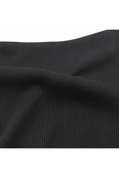 rony pony kids Women's Black Ribbed Athlete Top with Wide Straps and U-Neck Basic Top