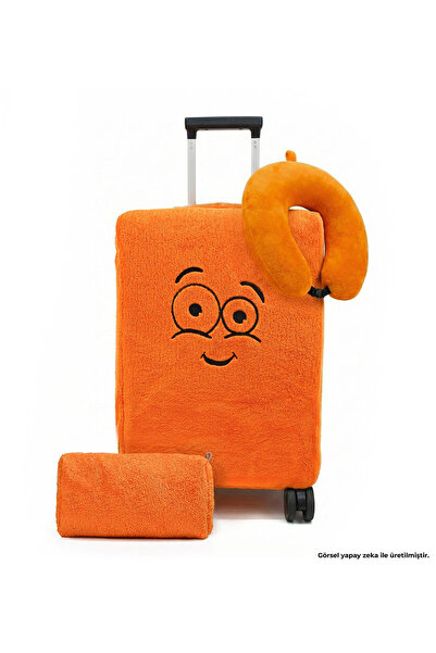 Özgüner Oyuncak 3-Piece Travel Set – Luggage Cover, Neck Travel Pillow, and T...