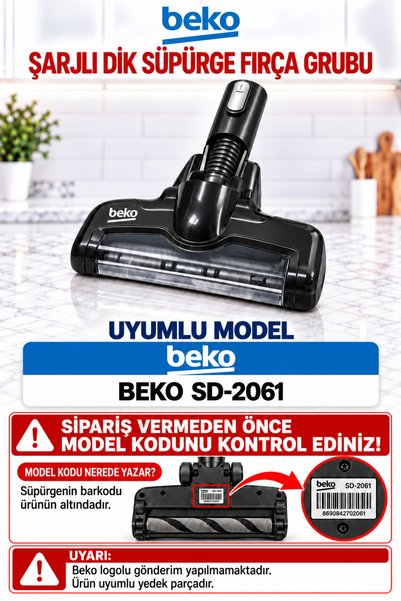 Arçelik Sd-2061 Şarjlı Dik Süpürge Fırça Grubu  Yedek Parça