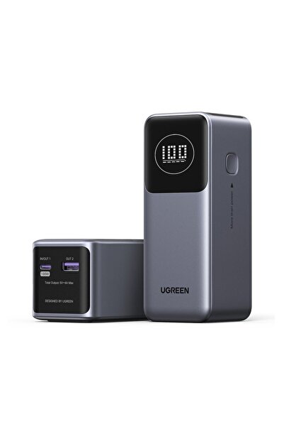 Ugreen Εξωτερική μπαταρία UGREEN PB724 12.000 mAh 100W Ψηφιακή οθόνη γκρι