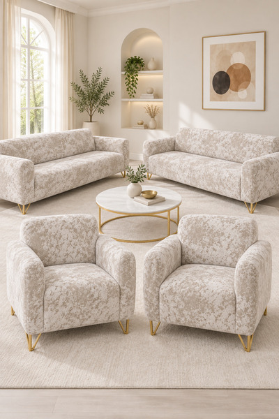 uzhanem Koltuk Örtüsü Kadife Koltuk Kılıfı Takımı 3.3.1.1 Sofa Cover leke tutmaz