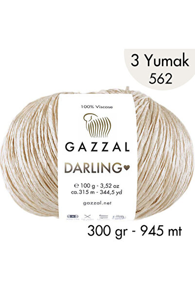 Gazzal Νήμα για πλέξιμο στο χέρι Darling 562 100% βισκόζη, 3 Yumak, Επίσημο Κ...