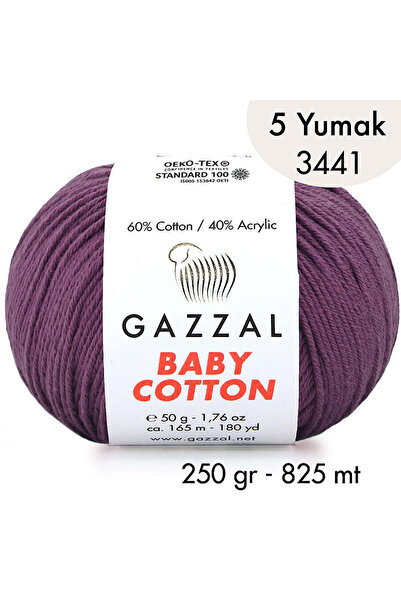 Gazzal Baby Cotton 3441-Lightweight and Comfortable Cotton Yarn for Summer Pr...