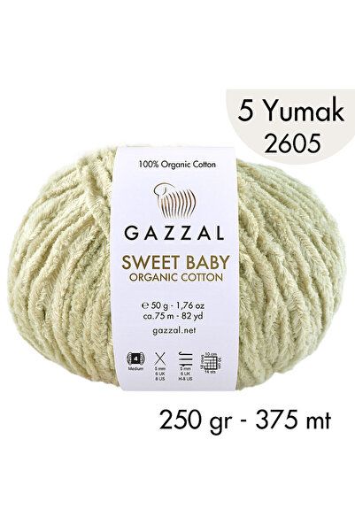 Gazzal Sweet Baby Organic Cotton 2605 - 5 Yumak 250 gr