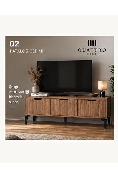 QUATTRO HOME Royal TV Sehpası Suntalam 160x35 cm