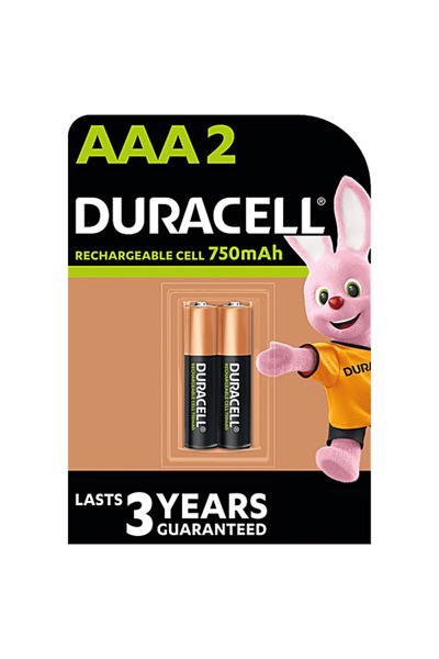 Duracell AAAK2 Batteries, 750mAh, 2 pcs