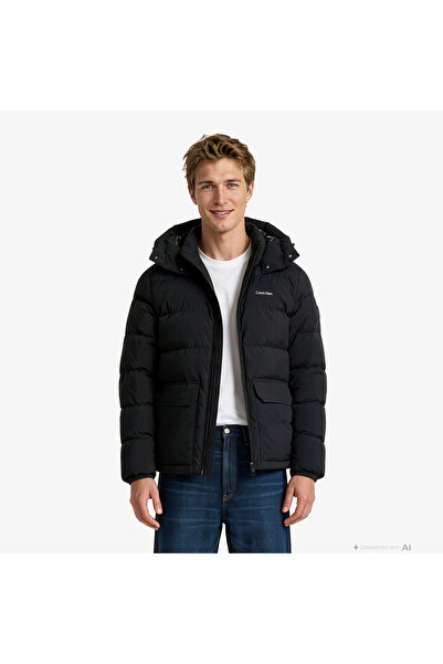 Calvin Klein Matte Down Puffer Erkek Siyah Ceket