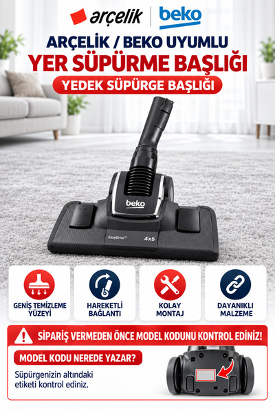 Arçelik S-7585 Elektrikli Süpürge Emici Yer Başlığı.