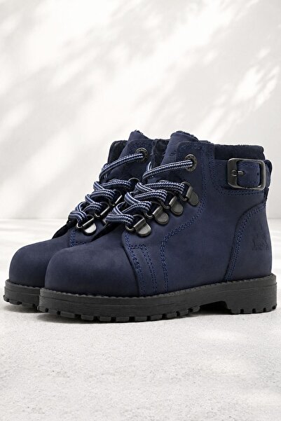 Rakerplus Griffon Genuine Leather Navy Blue Zippered Baby Boots
