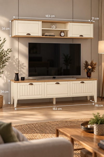 Minar Marlo Üst Raflı Tv Ünitesi - Aytaşı-Derin Sepet