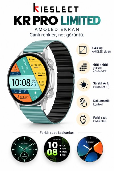 Kieslect Kr Pro Limited Amoled Ekran Akıllı Saat