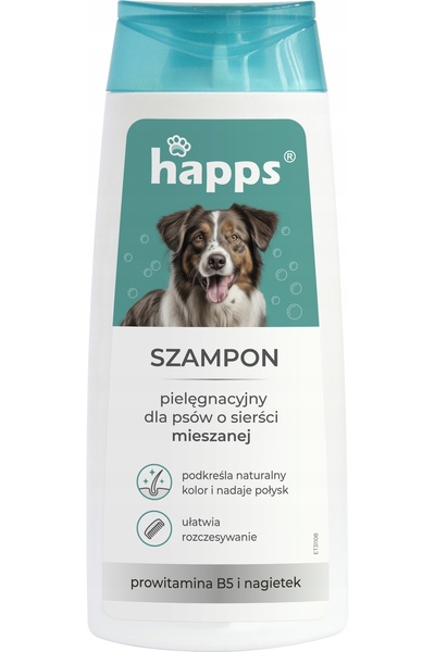 bros Șampon Happs Care pentru câini cu blană mixtă – Formulă hrănitoare cu Ma...