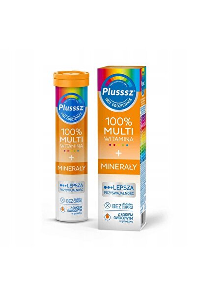 Polski Lek Plusssz 100% Multi-Vitamine + Minerale 20 Tablete Ambalaj de carton
