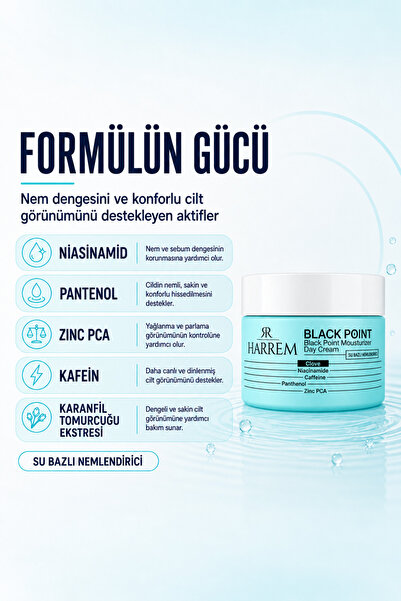 Harrem Daily Care Cream for Acne & Oily Combination Skin Black P.Int 50 ml