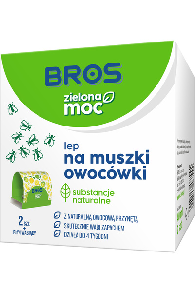 bros Green Moc Lep pentru Muște de Fructe 2 Bucăți