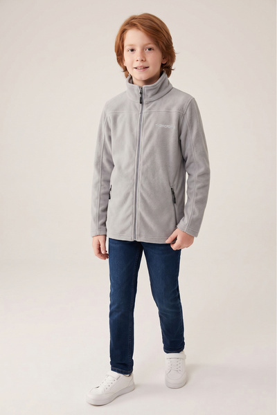 THERMOFORM Polarline Kids Thermal Fleece Coat Gray