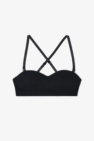 Penti My First Bra Seamless Strapless Padded Siyah Pamuklu Sütyen