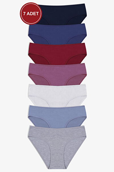 koza iç giyim Women's 7-Pack Stretch Fabric Briefs