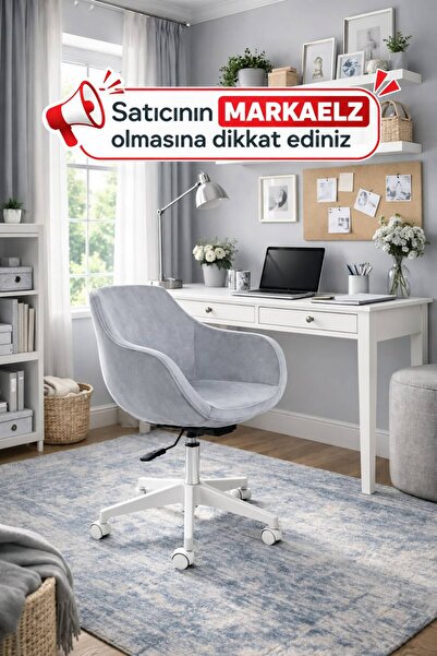 markaelz Monoko Beyaz Ayaklı Çalışma Sandalyesi