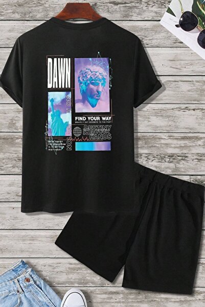 uyguntarz طقم شورت بطبعة DAWN