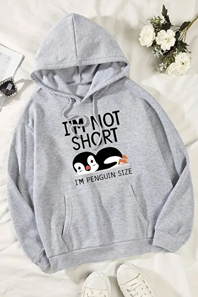 uyguntarz I'M Not Short Printed Unisex Oversize Sweatshirt