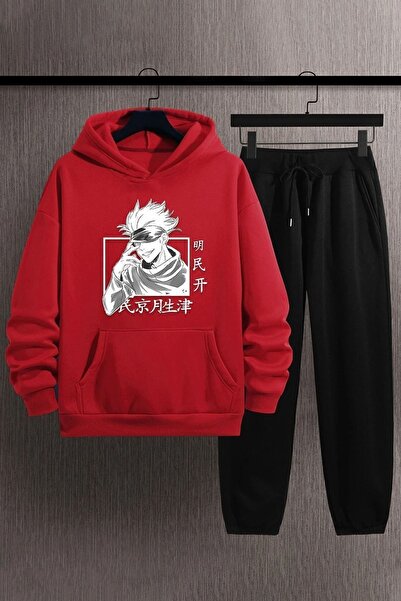 uyguntarz Unisex Jujutsu Kaisen Printed Tracksuit Set
