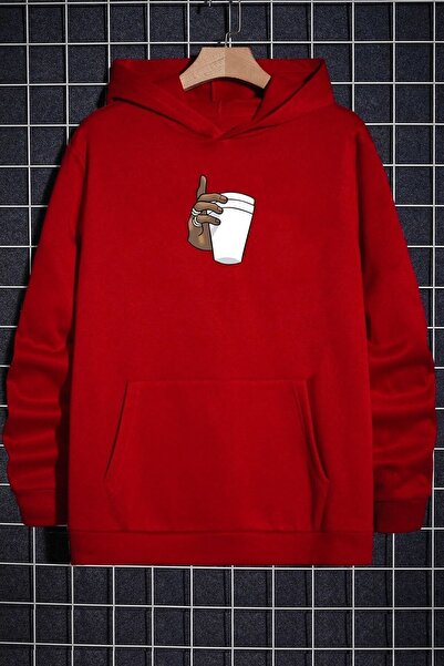uyguntarz Unisex Tupac Coffee Printed Sweatshirt