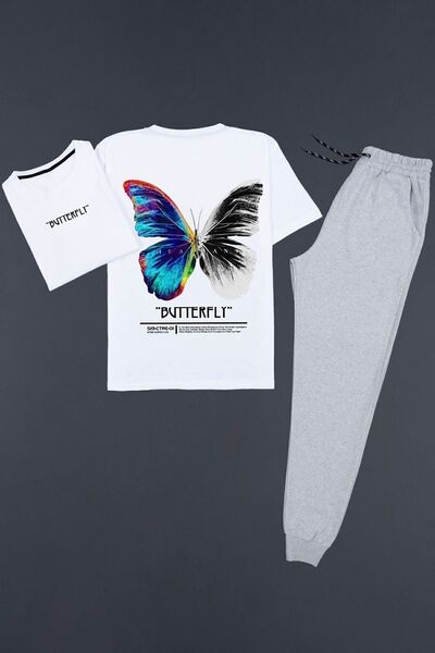 trendypassion Butterfly Back Printed Unisex Tracksuit Set