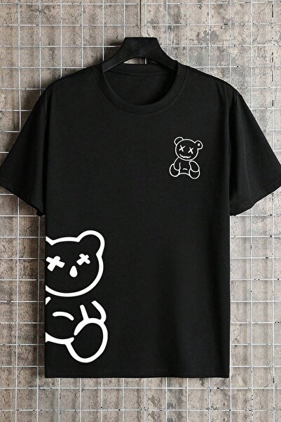 uyguntarz Unisex Draw Bear Printed Design T-shirt