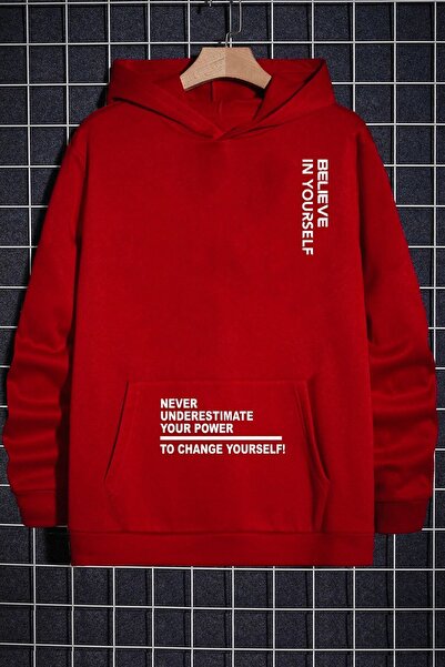 uyguntarz Belive in Yourself Printed Oversize Sweatshirt