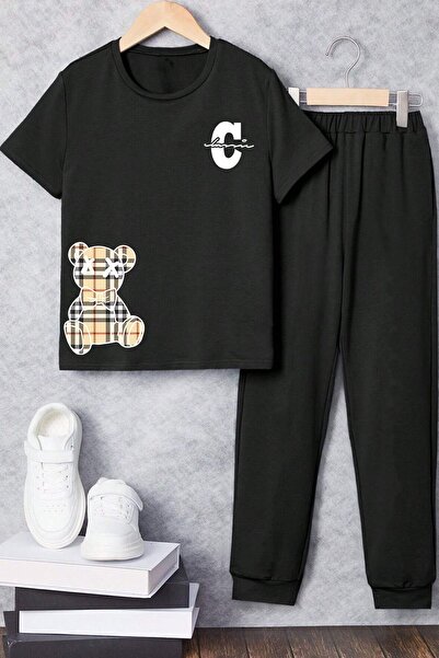uyguntarz Children's Bear Bottom - Top Tracksuit Set