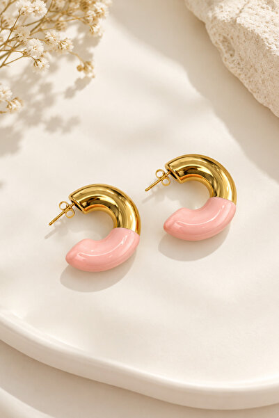 LYRA Bags & Accessories Gold Stainless Steel Hoop Lightweight Earrings Modern...