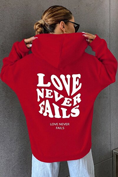 uyguntarz Love Never Fails Back Printed Sweatshirt