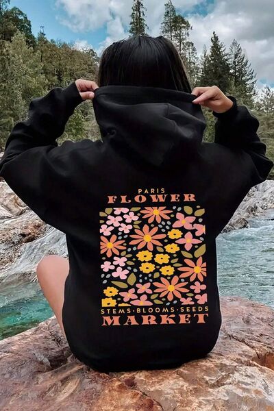 uyguntarz Flower Printed Oversize Sweatshirt