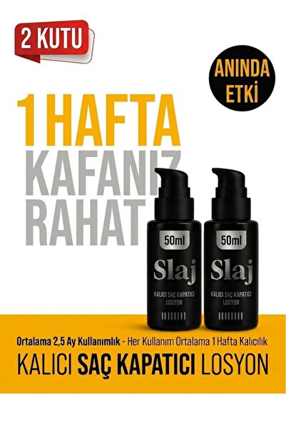 Saç Kapatıcı Kalıcı Losyon – Dolgun Etki ve Doğal Görünüm 50ml x 2 Adet
