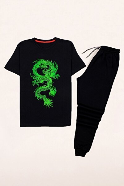 trendypassion Σετ φόρμας Unisex με στάμπα Green Dragon