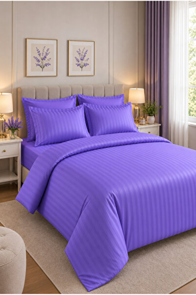 Vintero Home 100% Cotton Satin Double Duvet Cover Set 200X220Cm