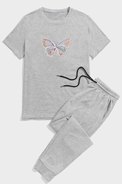 uyguntarz Unisex Butterfly 2'li Eşofman Takımı