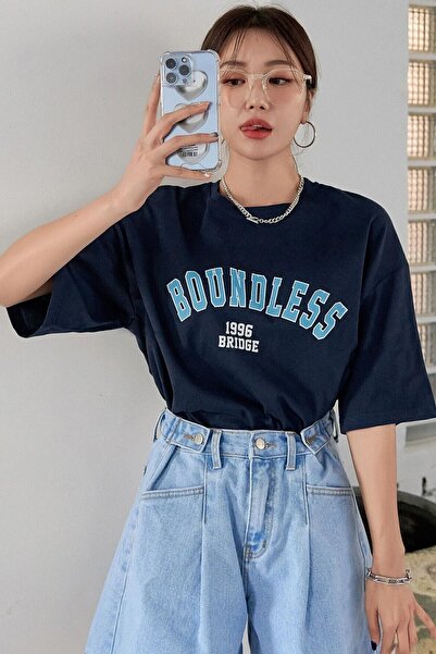 uyguntarz Unisex Boundless Printed Oversize T-shirt