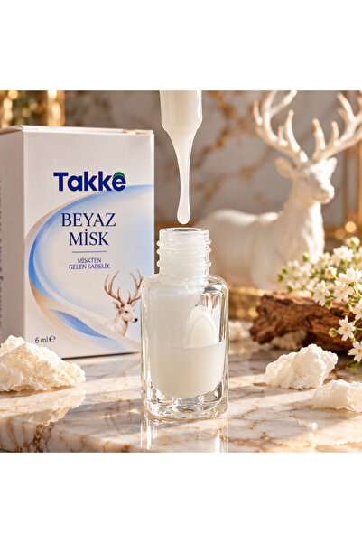 Takke ® Orjinal Beyaz Misk 6 ml Alkolsüz Katı Esans – Unisex Ferah Uzun Süre ...