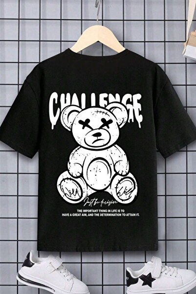 uyguntarz Children's Challange Printed Cotton T-shirt