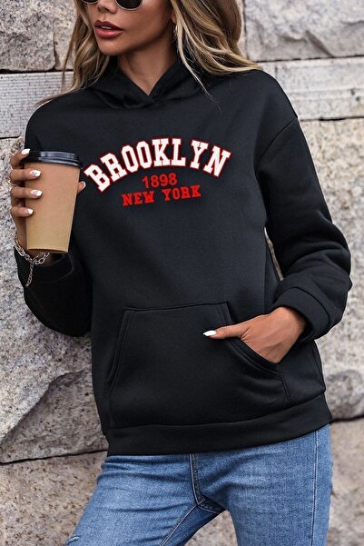 uyguntarz Unisex φούτερ με στάμπα Brooklyn