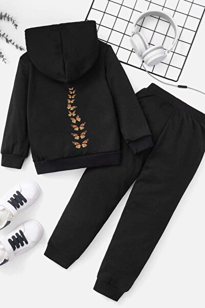 uyguntarz Kids King Butterfly Printed Tracksuit Set