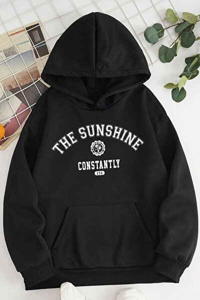uyguntarz سويت شيرت كبير الحجم مطبوع عليه Sunshine