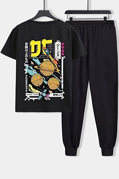 uyguntarz Unisex Tokoyaki Printed 2-Piece Tracksuit Set