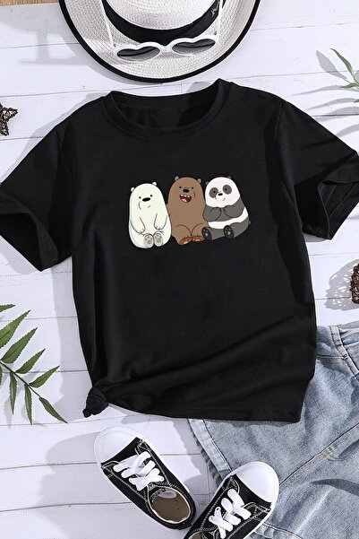 uyguntarz Children's Bears Printed Cotton T-shirt