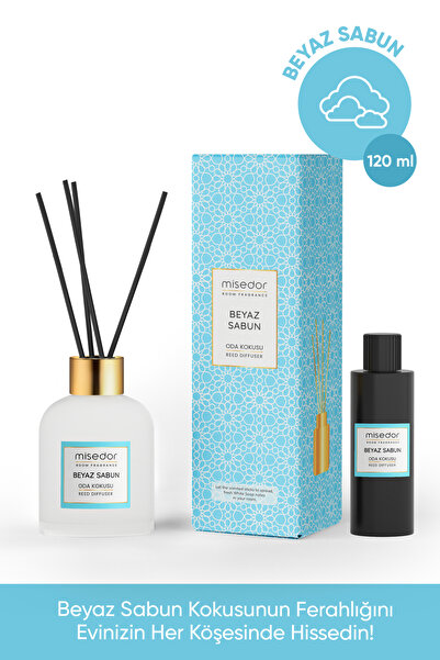 Misedor Beyaz Sabun Çubuklu Oda Kokusu 120 ml