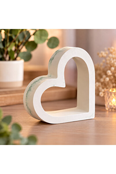 Anais&Iulian Deco Srl Suport decorativ inimă din ipsos – lumânare sau floare (cu eprubetă)