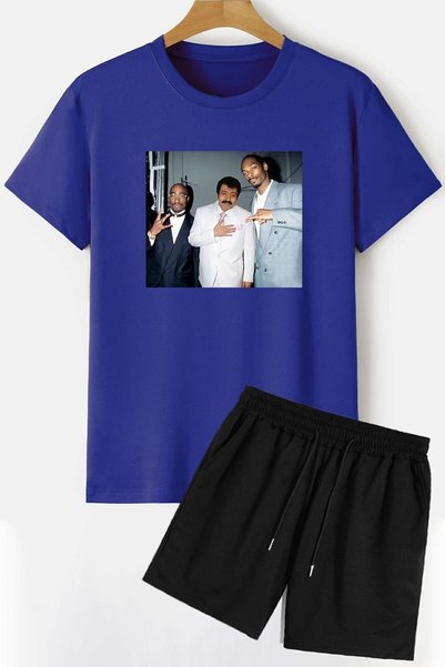trendypassion Müslüm Printed Shorts T-shirt Tracksuit Set